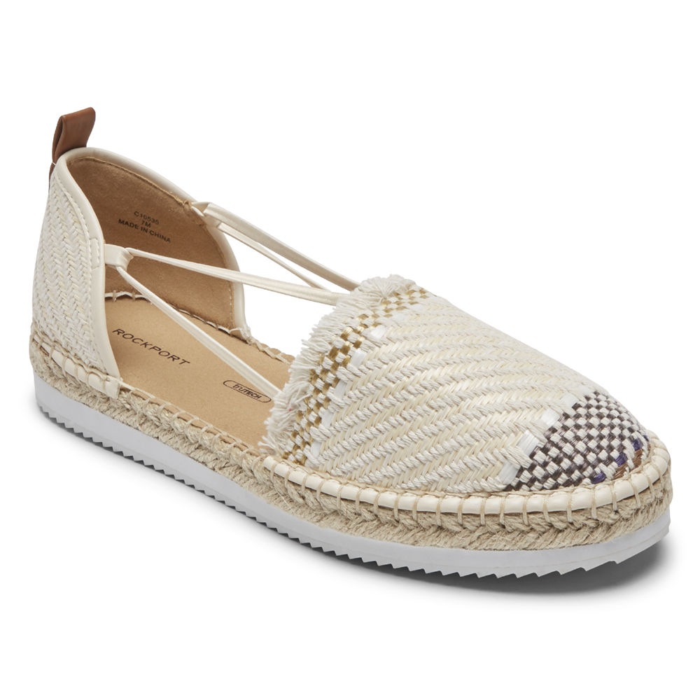 Sapato Vela Rockport Mulher Bege - Seaview Bungee - 08412CBDM